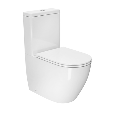 Унитаз-компакт безободковый торнадо D&K Matrix DT1397516, 630*365*840мм, сиденье микролифт, белый DT1397516