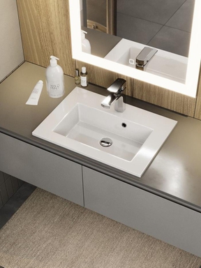 Раковина для ванной 50 см, Uperwood Aurora, белая глянцевая RAurora50wg