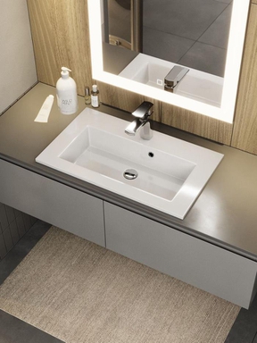 Раковина для ванной 60 см, Uperwood Aurora, белая глянцевая RAurora60wg