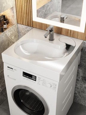 Раковина над стиральной машиной Uperwood Comforty 60х60х11 см, белая глянцевая 291021038