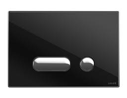 Кнопка INTERA черная глянцевая стекло P-BU-INT/Blg/Gl