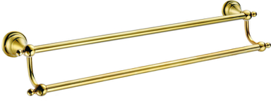 Полотенцедержатель Azario ELVIA трубчатый двойной, золото (AZ-91102G) AZ-91102G