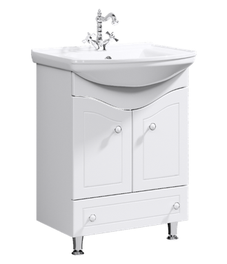 Напольная тумба с двумя дверцами и нижним ящиком м умывальником FR0106