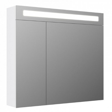 Шкаф-зеркало, 80 см, двухдверный, белый, New Mirro, IDDIS, NMIR802i99 NMIR802i99