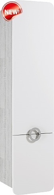 Шкаф-колонна (пенал) подвесной левый Аликанте, цвет дуб седой, 40 см Alic.05.04/L/Gray