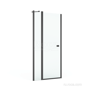 Душевое ограждение Roca Roca Capital Дверь распашная 1000X1950, с фиксированной частью, прозрачное стекло, черный M4610016M M4610016M