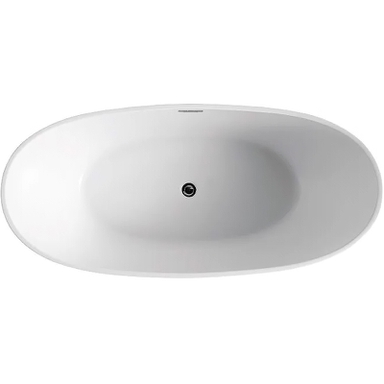 Ванна акриловая Azario GLASGOW 1660х780х665, свободностоящая, в комплекте с сифоном и металлической рамой, цвет белый (GLA16778) GLA16778