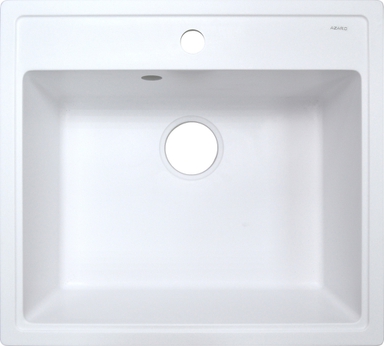 Кухонная мойка AZARIO Litos 570x505x200 искусственный мрамор, цвет Белый лед (CS00078322) CS00078322