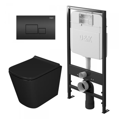 Комплект Унитаз подвесной  безободковый DK Berlin DT1436025 DS1432502