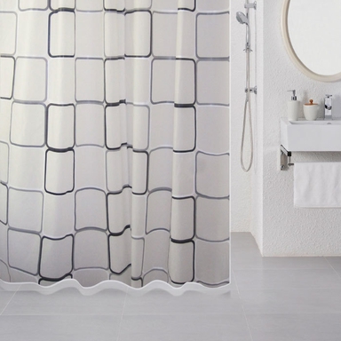 Штора для ванной комнаты, 180*180 см, PEVA, Free Design (white), Milardo, 521V180M11 521V180M11
