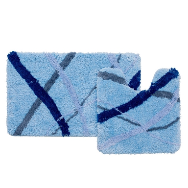 Набор ковриков для ванной комнаты, 50*80+50*50 см, микрофибра, blue rain, IDDIS, MID160MS MID160MS