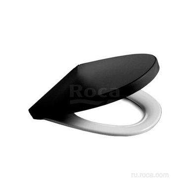 Крышка для чаши Roca Victoria Nord Soft Close черная+белая ZRU9302627 петли хром ZRU9302627