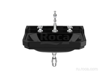 Раковина Roca Carmen подвесная 65х48, 3 отверстия для смесителя, черный 3270A1563 3270A1563