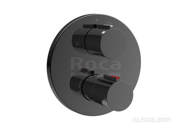 Смеситель Roca T-1000 для ванны-душа скрытого монтажа, PVD, titanium black 5A0C09CN0 5A0C09CN0