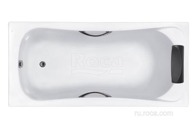 Акриловая ванна Roca BeCool 180x80 прямоугольная, с отверстиями для ручек, белая ZRU9302782 ZRU9302782