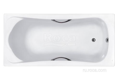 Акриловая ванна Roca BeCool 190x90 прямоугольная, с отверстиями для ручек, белая ZRU9303020 ZRU9303020