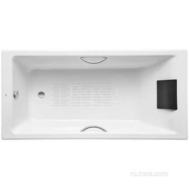 Чугунная ванна Roca Belice 175x85 с ручками и подголовником, anti-slip 233550000 233550000