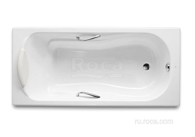 Чугунная ванна Roca Haiti 170x80 с отверстиями для ручек, anti-slip 2327G000R 2327G000R