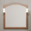 Зеркало Лоренцо 100, цвет свет.орех со светильниками Рустика бронза или Изабель Z0000007094