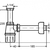 Сифон для раковины (пластик), для смесителя с донным клапаном, 1 1/4 x 32, белый