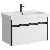 Подвесная тумба 80 см с одним ящиком в белом цвете, с умывальником