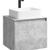 Подвесная тумба 60 см с двумя ящиками: основной и внутренний, скрытый за фасадом. Цвет бетон светлый; с умывальником