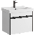 Подвесная тумба 60 см с одним ящиком в белом цвете, с умывальником