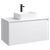 Подвесная тумба 100 см с двумя ящиками: основной и внутренний, скрытый за фасадом. Цвет белый; с умывальником