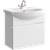 Подвесная тумба 65 см с одним ящиком в белом цвете, с умывальником