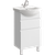 Напольная тумба 50 см с двумя ящиками в белом цвете, с умывальником