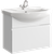 Подвесная тумба 76 см с одним ящиком в белом цвете, с умывальником
