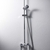 Душевая колонна со смесителем для ванны поворотный излив (верхний душ квадратной формы) Opal Bravat