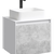 Подвесная тумба 60 см с двумя ящиками: основной и внутренний, скрытый за фасадом. Цвет белый/бетон светлый; с умывальником