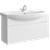 Подвесная тумба 107 см с одним ящиком в белом цвете, с умывальником