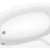 ЭДЕРА 170х110 ванна асимметричная акриловая левосторонняя белая с фронтальной панелью